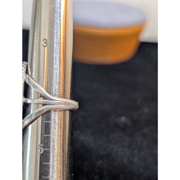 Vintage Sterling Silver Tiger's Eye Long Oval Native American Ring Size 4 - Picture 9 of 10